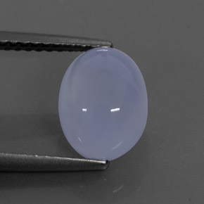2.38캐럿 천연 라벤더 블루 칼세도니, 투명한, 9.1×7.1 mm, 투명/반투명
