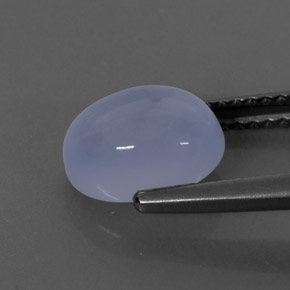 2.38캐럿 천연 라벤더 블루 칼세도니, 투명한, 9.1×7.1 mm, 투명/반투명