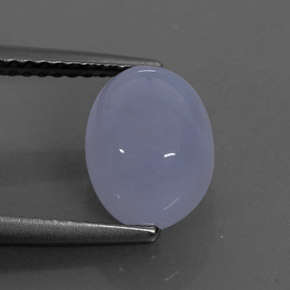 2.78캐럿 천연 라벤더 블루 칼세도니, 투명한, 9.1×7.1 mm, 투명/반투명