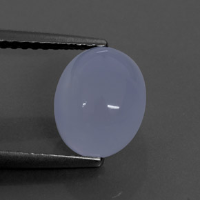 2.70캐럿 천연 라벤더 블루 칼세도니, 투명한, 9×7.2 mm, 투명/반투명