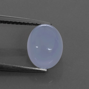 3.07캐럿 천연 라벤더 블루 칼세도니, 투명한, 9.1×7.2 mm, 투명/반투명