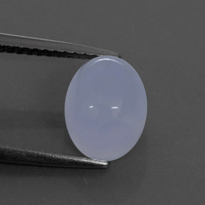 3.07캐럿 천연 라벤더 블루 칼세도니, 투명한, 9.1×7.1 mm, 투명/반투명