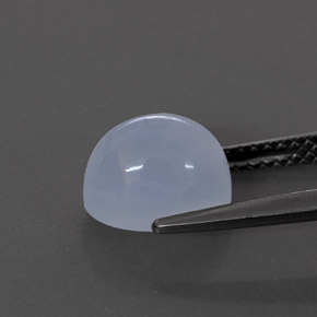 3.07캐럿 천연 라벤더 블루 칼세도니, 투명한, 9.1×7.1 mm, 투명/반투명