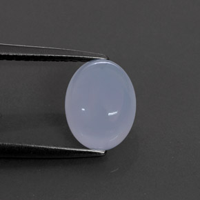 1.97캐럿 천연 라벤더 블루 칼세도니, 투명한, 8.8×6.9 mm, 투명/반투명
