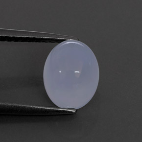 2.84캐럿 천연 라벤더 블루 칼세도니, 투명한, 8.8×7 mm, 투명/반투명