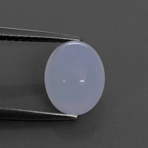 2.52캐럿 천연 라벤더 블루 옥수, 타원형 컷, 불투명체