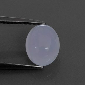 2.28캐럿 천연 라벤더 블루 칼세도니, 투명한, 9×7.1 mm, 투명/반투명