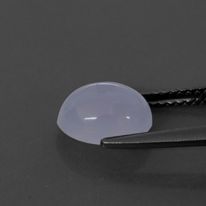 2.28캐럿 천연 라벤더 블루 칼세도니, 투명한, 9×7.1 mm, 투명/반투명