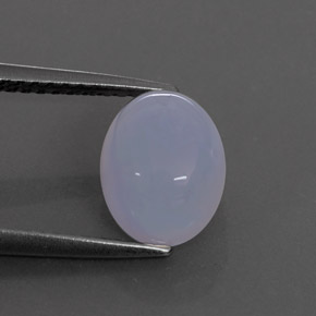 2.82캐럿 천연 라벤더 블루 칼세도니, 투명한, 9.1×7.1 mm, 투명/반투명