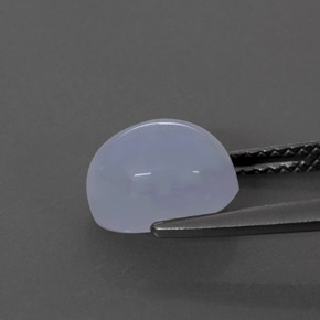 2.82캐럿 천연 라벤더 블루 칼세도니, 투명한, 9.1×7.1 mm, 투명/반투명