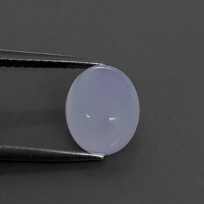 2.33캐럿 천연 라벤더 블루 칼세도니, 투명한, 9×7 mm, 투명/반투명