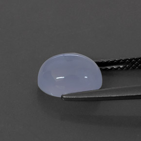 2.33캐럿 천연 라벤더 블루 칼세도니, 투명한, 9×7 mm, 투명/반투명