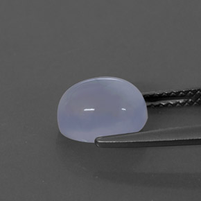 2.50캐럿 천연 라벤더 블루 칼세도니, 투명한, 8.7×6.9 mm, 투명/반투명