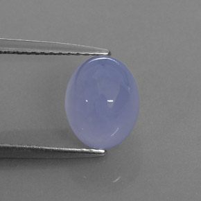 2.74캐럿 천연 라벤더 블루 칼세도니, 투명한, 9×7.1 mm, 투명/반투명