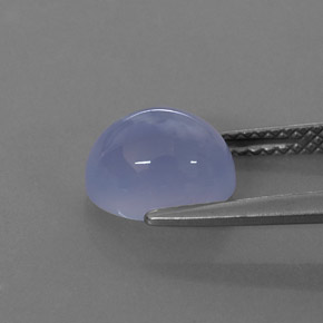 2.74캐럿 천연 라벤더 블루 칼세도니, 투명한, 9×7.1 mm, 투명/반투명
