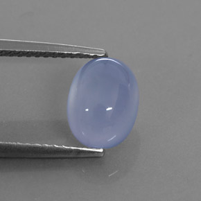 2.43캐럿 천연 라벤더 블루 칼세도니, 투명한, 9×6.9 mm, 투명/반투명
