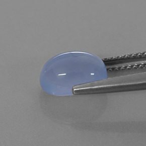 2.43캐럿 천연 라벤더 블루 칼세도니, 투명한, 9×6.9 mm, 투명/반투명