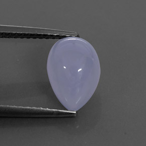 2.84캐럿 천연 라벤더 블루 칼세도니, 투명한, 10.1×7 mm, 투명/반투명