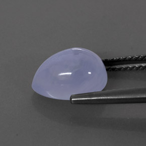 2.84캐럿 천연 라벤더 블루 칼세도니, 투명한, 10.1×7 mm, 투명/반투명