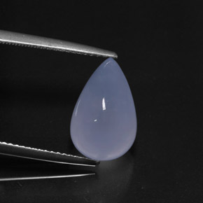 6.09캐럿 천연 라벤더 블루 칼세도니, 투명한, 13.9×9 mm, 투명/반투명