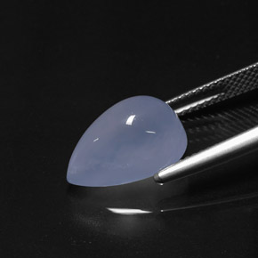 6.09캐럿 천연 라벤더 블루 칼세도니, 투명한, 13.9×9 mm, 투명/반투명