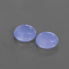 캐럿 천연 라벤더 블루 칼세도니 보석, 투명한, 10×8.1 mm, 투명/반투명
