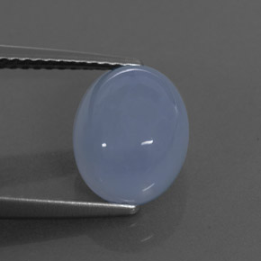3.46캐럿 천연 라벤더 블루 칼세도니, 투명한, 9.9×8 mm, 투명/반투명