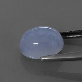 3.46캐럿 천연 라벤더 블루 칼세도니, 투명한, 9.9×8 mm, 투명/반투명