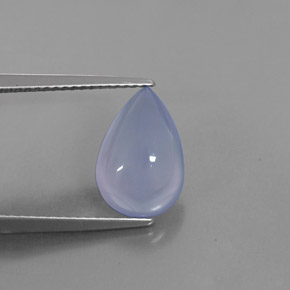 2.49캐럿 천연 라벤더 블루 칼세도니, 투명한, 12×8 mm, 투명/반투명