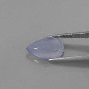 2.49캐럿 천연 라벤더 블루 칼세도니, 투명한, 12×8 mm, 투명/반투명
