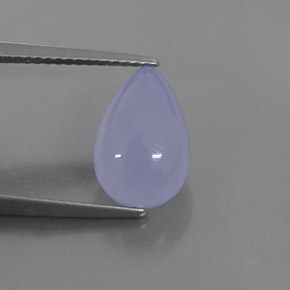 3.40캐럿 천연 라벤더 블루 칼세도니, 투명한, 11.8×7.9 mm, 투명/반투명