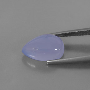 3.40캐럿 천연 라벤더 블루 칼세도니, 투명한, 11.8×7.9 mm, 투명/반투명
