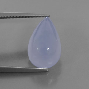 5.28캐럿 천연 라벤더 블루 칼세도니, 투명한, 14.2×9.1 mm, 투명/반투명