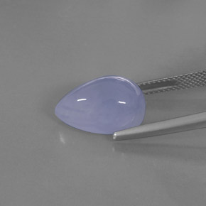 8.19캐럿 천연 라벤더 블루 옥수, 투명한, 투명/반투명