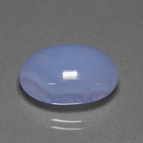 9.81캐럿 천연 라벤더 블루 칼세도니, 투명한, 16.9×11.7 mm, 투명/반투명