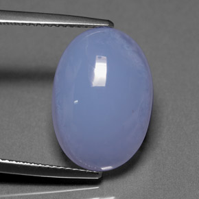 9.81캐럿 천연 라벤더 블루 칼세도니, 투명한, 16.9×11.7 mm, 투명/반투명