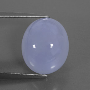 5.36캐럿 천연 라벤더 블루 칼세도니, 투명한, 11.9×9.9 mm, 투명/반투명