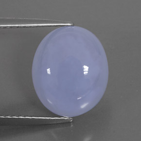 5.52캐럿 천연 라벤더 블루 칼세도니, 투명한, 12×10.1 mm, 투명/반투명