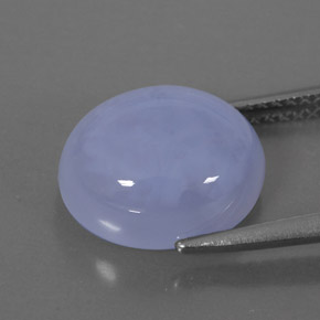 5.52캐럿 천연 라벤더 블루 칼세도니, 투명한, 12×10.1 mm, 투명/반투명