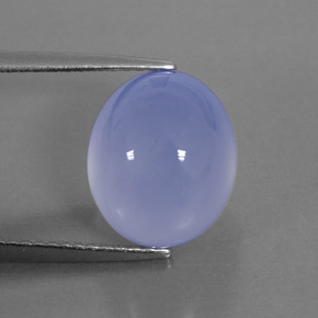 6.71캐럿 천연 라벤더 블루 칼세도니, 투명한, 11.7×9.8 mm, 투명/반투명