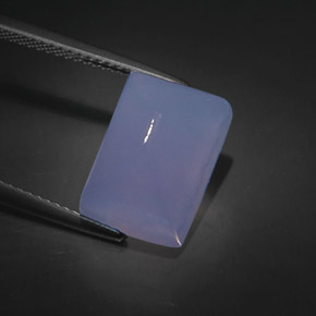 9.63캐럿 천연 라벤더 블루 칼세도니, 투명한, 13.3×9.3 mm, 투명/반투명