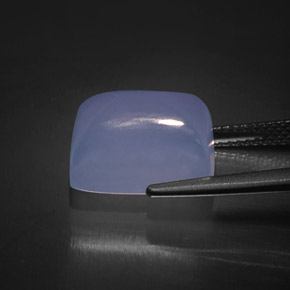 9.63캐럿 천연 라벤더 블루 칼세도니, 투명한, 13.3×9.3 mm, 투명/반투명