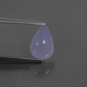 2.35캐럿 천연 라벤더 블루 칼세도니, 투명한, 10.5×7.3 mm, 투명/반투명