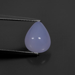 2.43캐럿 천연 라벤더 블루 칼세도니, 투명한, 9.8×8.2 mm, 투명/반투명
