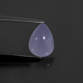 1.62캐럿 천연 라벤더 블루 칼세도니, 투명한, 9.6×7.2 mm, 투명/반투명