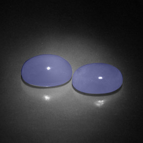 캐럿 천연 라벤더 블루 칼세도니 보석, 투명한, 10.4×7.3 mm, 투명/반투명