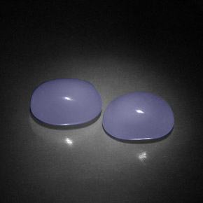 캐럿 천연 라벤더 블루 칼세도니 보석, 투명한, 10.5×8.3 mm, 투명/반투명