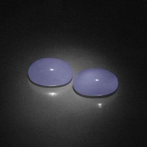 캐럿 천연 라벤더 블루 칼세도니 보석, 투명한, 11.3×8.3 mm, 투명/반투명