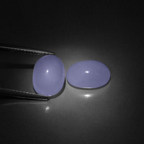 캐럿 천연 라벤더 블루 칼세도니 보석, 투명한, 11.3×8.3 mm, 투명/반투명