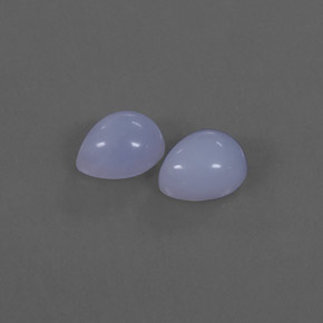 캐럿 천연 라벤더 블루 칼세도니 보석, 투명한, 10×8.1 mm, 투명/반투명